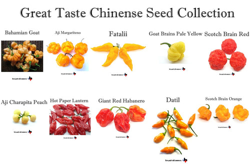 #1 Great Taste Chinense Pepper Seed Collection - 10 Different Varieties!