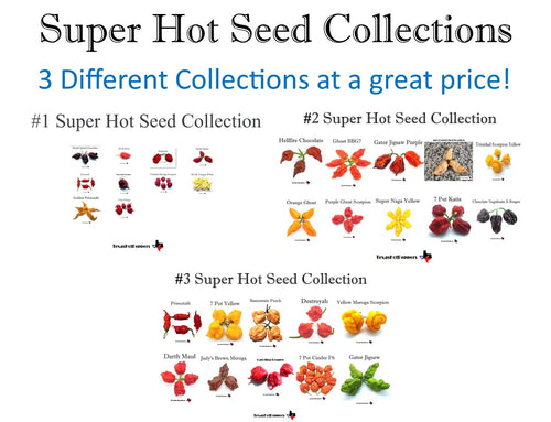 Super Hot Seed Collections - 3 different collections of 10 varieties each!