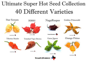 #1 Ultimate Super Hot Seed Collection - 40 Different Scorching Hot Varieties!